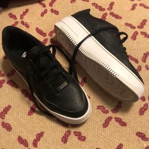 Black Platform Nike Air Force 1s